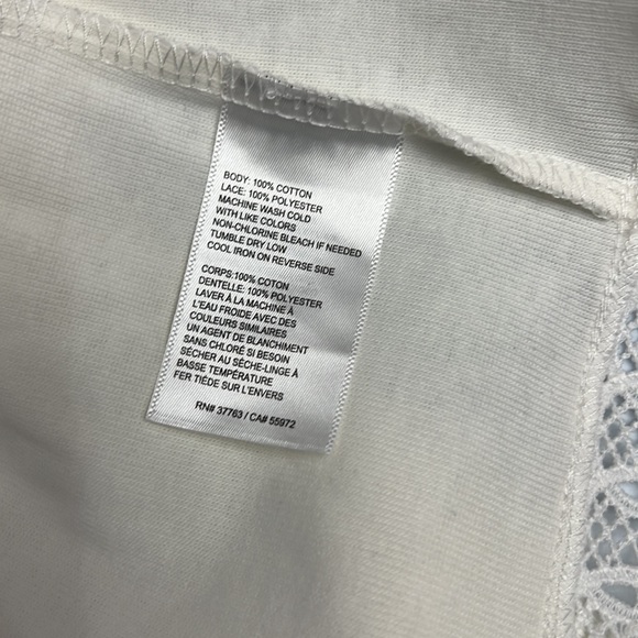 Rafaella Lace-Trim women’s Open Front Cardigan size XL Cream - Picture 7 of 7